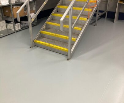 Commercial warehouse floor stairs