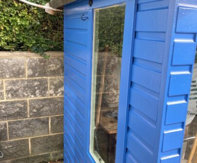 Shed painting after